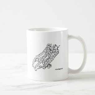 蛋白質の構造の生物化学のマグ コーヒーマグカップ