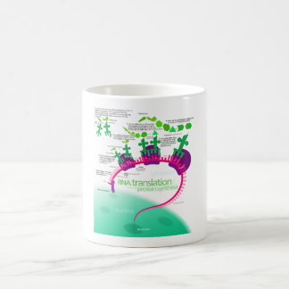 蛋白質の統合の図表のRNA翻訳 コーヒーマグカップ
