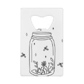 蛍と花ボトル透かし クレジットカード栓抜き (裏面)