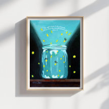 蛍の絵画 ヨハネの福音書 1:5 聖書の言葉