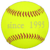 蛍光すごい黄のパパ ソフトボール (裏面)