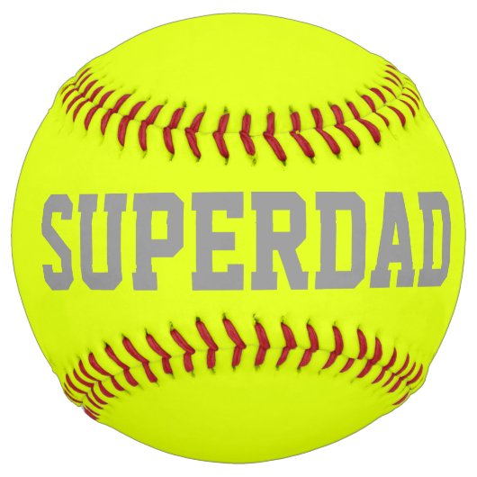 蛍光すごい黄のパパ ソフトボール (正面)