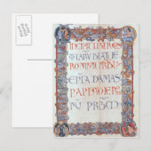 蛍光のある文字のペー縁どジ ポストカード (正面/裏面)