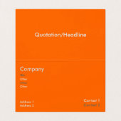 蛍光オレンジ 名刺 (内部フラット)