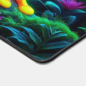 蛍光カエル，目を引くネオン動物 デスクマット (コーナー)