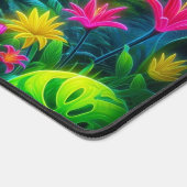 蛍光カエル，目を引くネオン動物 デスクマット (コーナー)