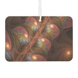 蛍光カラフル抽象芸術茶トリップ（幻覚体験）のようなフラクタル カーエアーフレッシュナー