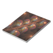 蛍光カラフル抽象芸術茶トリップ（幻覚体験）のようなフラクタル ノートパッド (回転)