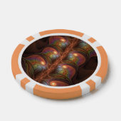 蛍光カラフル抽象芸術茶トリップ（幻覚体験）のようなフラクタル ポーカーチップ (シングル)