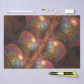 蛍光カラフル抽象芸術茶トリップ（幻覚体験）のようなフラクタル 薄葉紙 (クラフト)