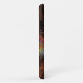 蛍光カラフル抽象芸術茶トリップ(幻覚体験)のようなフラクタル Case-Mate iPhoneケース (裏面/右)