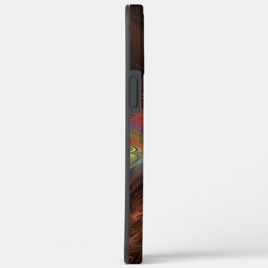 蛍光カラフル抽象芸術茶トリップ(幻覚体験)のようなフラクタル Case-Mate iPhoneケース (裏面 / 右)