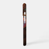 蛍光カラフル抽象芸術茶トリップ（幻覚体験）のようなフラクタル iPhone 16ケース (左側面)
