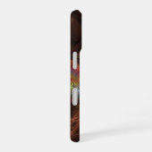 蛍光カラフル抽象芸術茶トリップ（幻覚体験）のようなフラクタル iPhone 16ケース (右側面)
