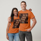 蛍光カラフル抽象芸術茶トリップ(幻覚体験)のようなフラクタル Tシャツ (ユニセックス)