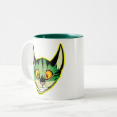 蛍光キャラクター猫マグカップ ツートーンマグカップ (正面左)