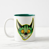 蛍光キャラクター猫マグカップ ツートーンマグカップ (左)