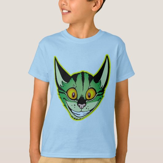 蛍光キャラクター猫子供Tシャツ Tシャツ (正面)