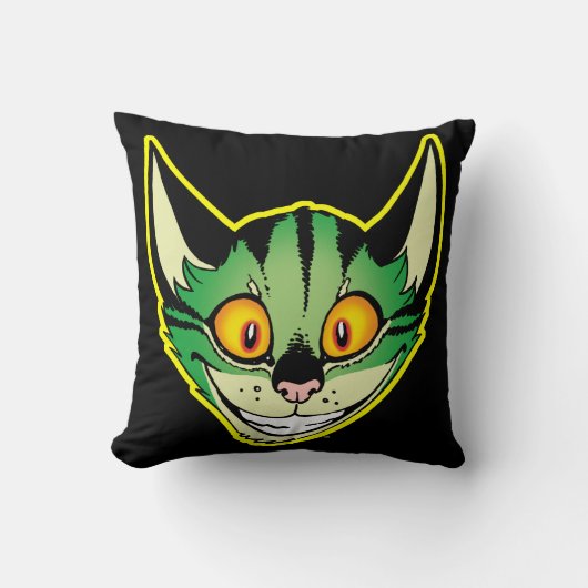 蛍光キャラクター猫枕 クッション (正面)