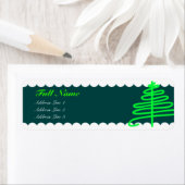 蛍光グリーンクリスマスツリーラベル ラベル (インサイチュ)