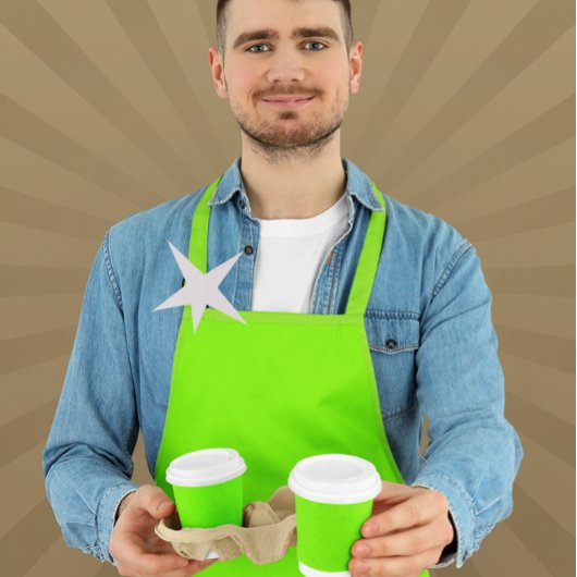 蛍光グリーン空白の- エプロン