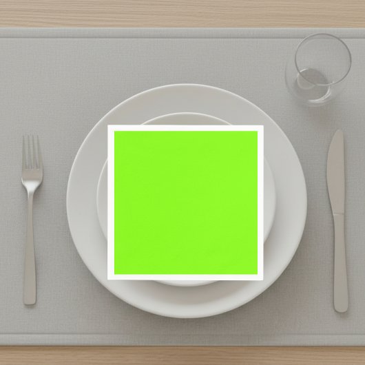 蛍光グリーン空白の- スタンダードカクテルナプキン