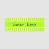 蛍光グリーン簡単ボラン読ティア 名札 (正面)