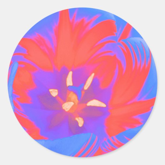 蛍光チューリップシール ラウンドシール (正面)