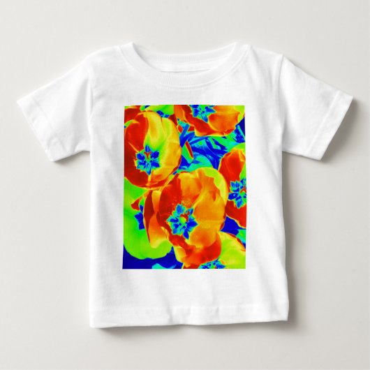 蛍光チューリップ ベビーTシャツ (正面)