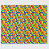 蛍光チューリップ ラッピングペーパー (フラット)