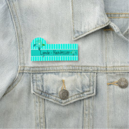 蛍光ティール(緑がかった色)簡単読 名札