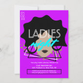 蛍光ナイトクラブレディースプロモーションフライヤー 招待状 (正面)