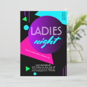 蛍光ナイトクラブレディースプロモーションフライヤー 招待状 (スタンド正面)
