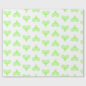 蛍光ネオングリーンテニスラケットラケット ラッピングペーパー (フラット)