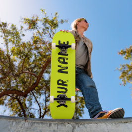 蛍光ネオン黄色 スケートボード