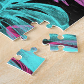 蛍光パーム葉 ジグソーパズル (側面)