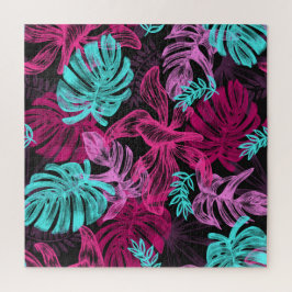 蛍光パーム葉 ジグソーパズル