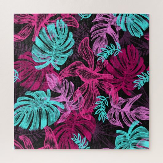 蛍光パーム葉 ジグソーパズル (縦)