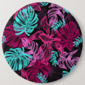 蛍光パーム葉 缶バッジ (正面)