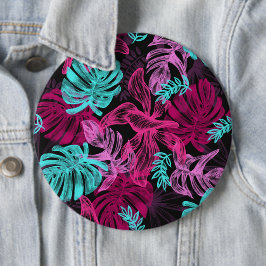 蛍光パーム葉 缶バッジ