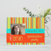 蛍光ビーチタオル/オレンジ/ライム 招待状 (スタンド正面)