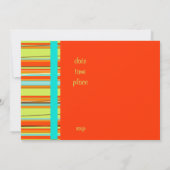 蛍光ビーチタオル/オレンジ/ライム 招待状 (裏面)