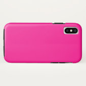 蛍光ピンクのタフiPhone XSケース Case-Mate iPhoneケース (裏面(横))