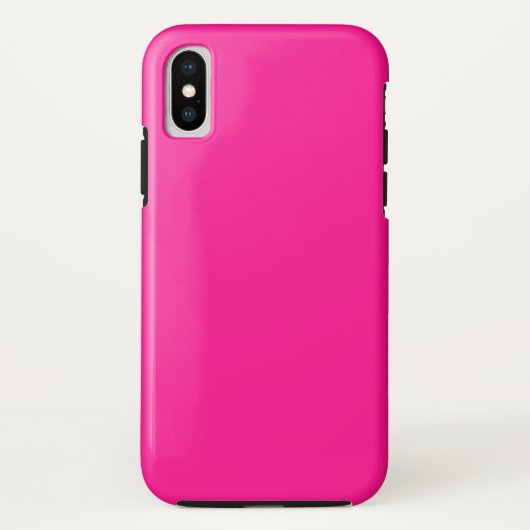 蛍光ピンクのタフiPhone XSケース Case-Mate iPhoneケース (裏面)