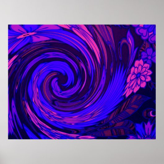 蛍光ピンクサージプリントポスター ポスター (正面)