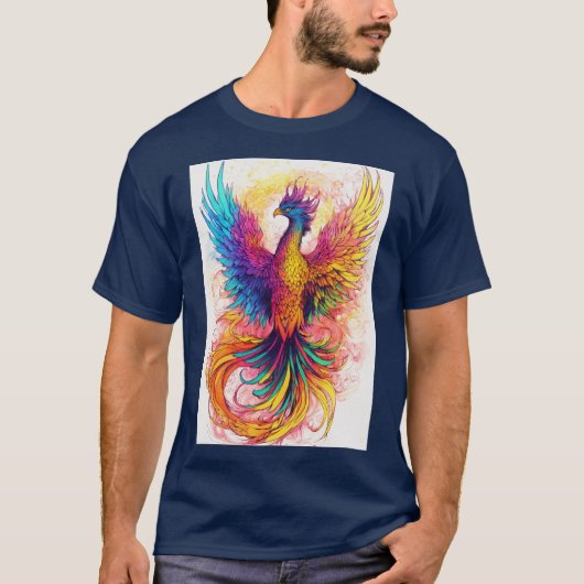 蛍光フェニックスデザイン Tシャツ (正面)