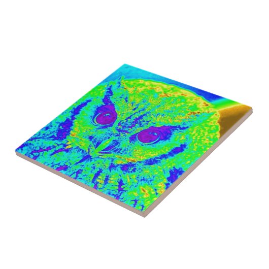 蛍光フクロウ タイル (側面)