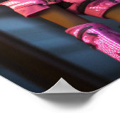 蛍光プライドピンクサイバパンクコーディネート用ポスター – V ポスター (角)