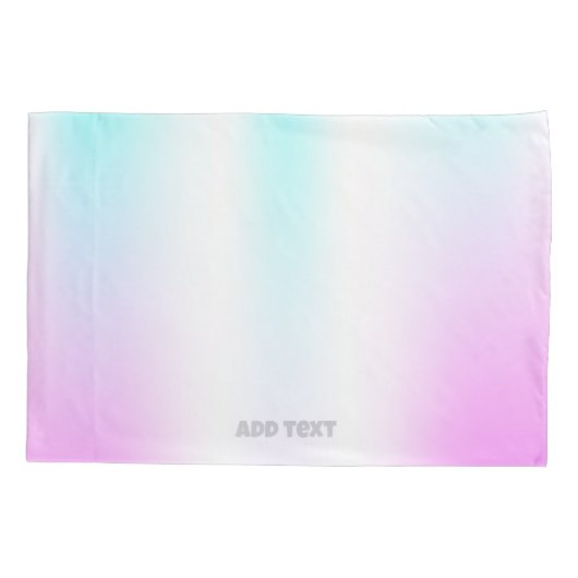 蛍光ホログラフィックレインボーカラー 枕カバー (裏面)