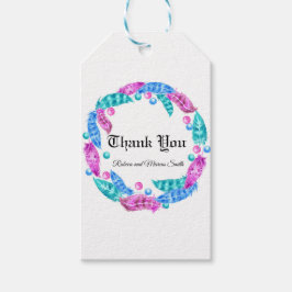 蛍光ボヘミアンの花輪、鮮やかな色彩の優雅さ ギフトタグ